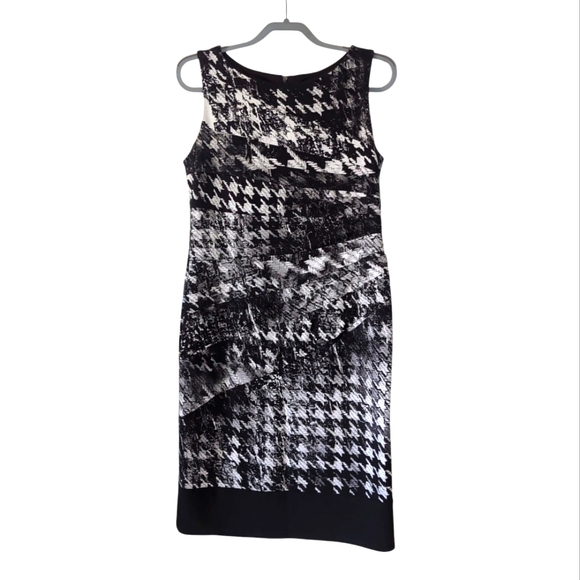 Joseph Ribkoff Dresses & Skirts - Joseph Ribkoff Dark Academia Abstract Houndstooth Whimsigoth Stretch Dress 10
